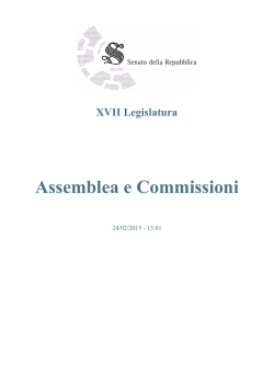 Assemblea e Commissioni - Senato della Repubblica