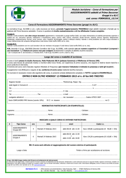 Formazione AGGIORNAMENTO Primo Soccorso