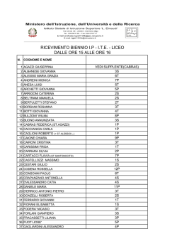 classi prime e seconde) I. P., I.T.E., LICEO
