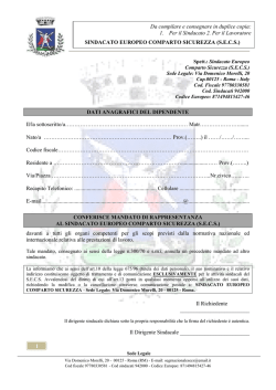 Mandato Conferimento Rappresentanza al S.E.C.S.
