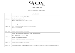 Programma GLOBE Trento 2015