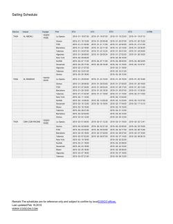 the schedule