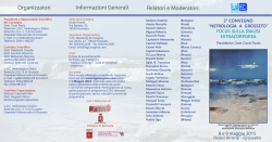 Informazioni Generali Organizzatori Relatori e