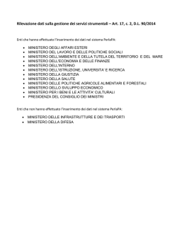 Elenco delle amministrazioni adempienti e inadempienti