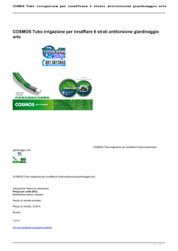 COSMOS Tubo irrigazione per innaffiare 6 strati