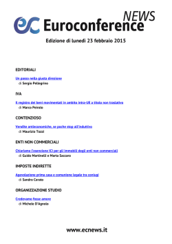 Edizione di luned&igrave; 23 febbraio 2015