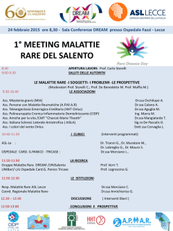 Programma - Malattie Rare Sardegna