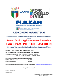 Con il Prof. PIERLUIGI ASCHIERI - ASD Karate Kai Civitanova Marche