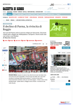 Il declino di Parma, la rivincita di Reggio - Cronaca