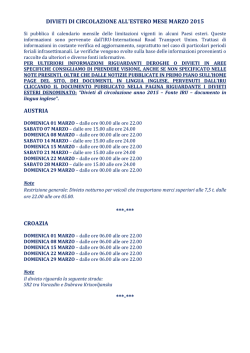 calendario mese di marzo 2015