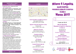 Milano 6 Legalità - percorsi di legalità e giustizia marzo 2015