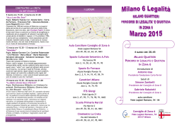 Milano 6 Legalit&agrave; - percorsi di legalit&agrave; e giustizia marzo 2015