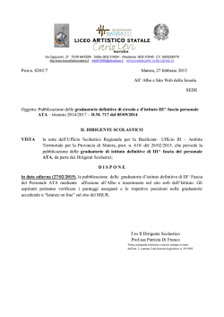 DECRETO pubblicazione grad. definitiva 3^ fascia ATA