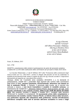 presentazione delle schede di partecipazione da