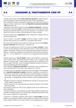 Eseguire il trattamento con prodotti fitosanitari