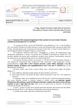 Formazione commissioni.