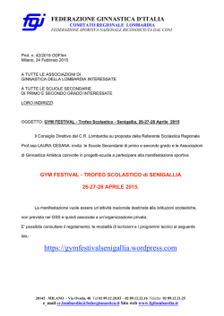 trofeo scolastico senigallia (an) - 26/27/28 aprile 2015