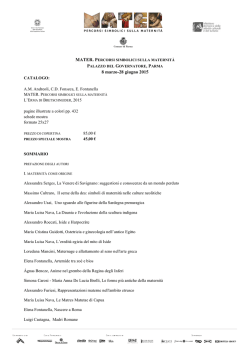 Catalogo - Mostra Mater Parma