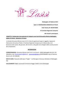 Logistica - Federazione Ginnastica d`Italia