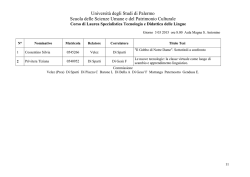 D.M. 509 - Specialistiche (ex Lettere)