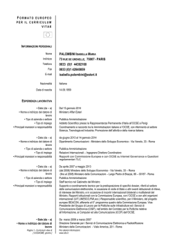 formato europeo per il curriculum vitae