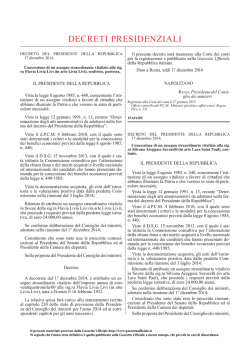 DECRETI PRESIDENZIALI