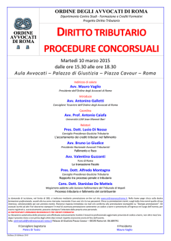 diritto tributario procedure concorsuali