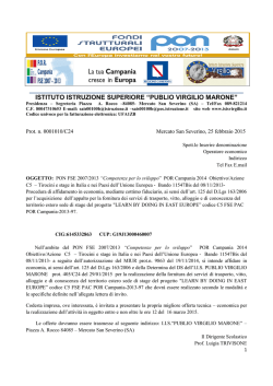 Invito a partecipare alla procedura per l`acquisizione appalto per la