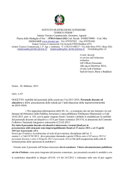 Comunicato n. 47: mobilit&agrave; del personale della scuola