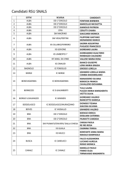 Candidati RSU SNALS