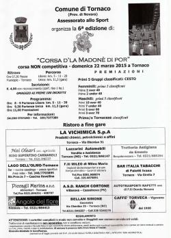 “CORSA D`LA MADONÈ DI POR” `