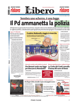 prima pagina LIBERO
