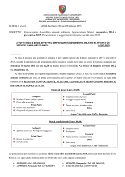 convocazione assemblea annuale ordinaria per approvazione