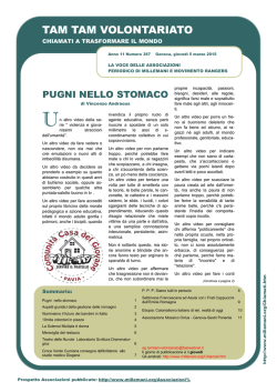 "Tam Tam Volontariato" n. 387 del 05/03/2015