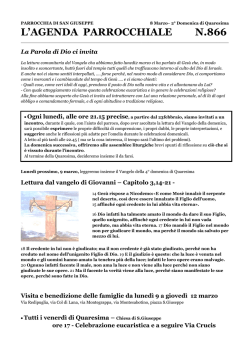 08/03/2015 n.866 | Lettura del Vangel e pillola quaresimale 2