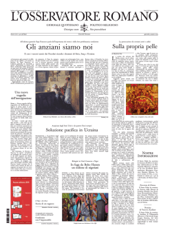 L`OSSERVATORE ROMANO