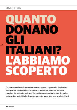 Quanto donano gli italiani