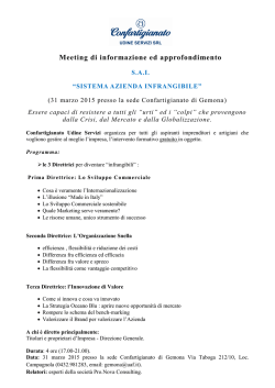 Meeting di informazione ed approfondimento
