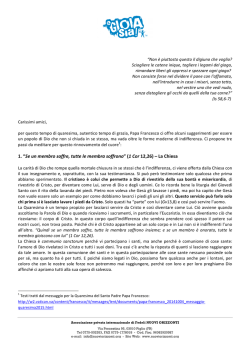 Lettera per i gruppi di preghiera &ndash; marzo 2015