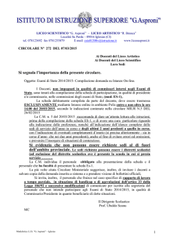 circolare - Liceo scientifico G. Asproni