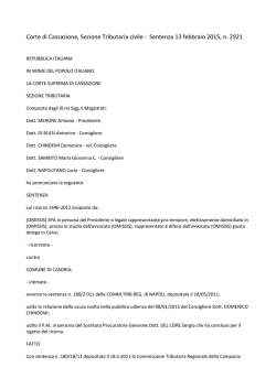 pdf La sentenza 2921/2015 della Cassazione - Enti Locali