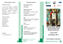 Percorsi clinici, Ricerca ed Innovazione nella Medicina di Genere 7