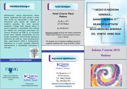 Sabato 7 marzo 2015 Padova - Ordine dei Medici Chirurghi e degli