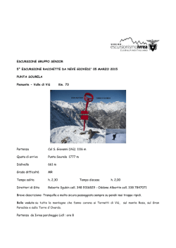 Gioved&igrave; 05 marzo Ciaspole Senior Punta Sourela