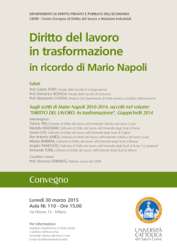 Diritto del lavoro in trasformazione