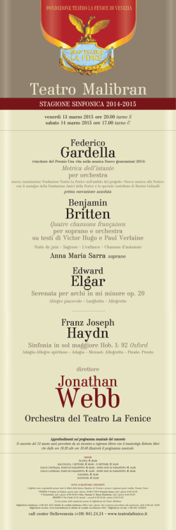 pdf locandina - Teatro La Fenice