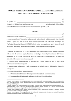 Modulo di delega ordinario 2015