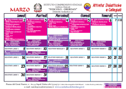Planning Marzo Attivit&agrave; didattiche e Collegiali