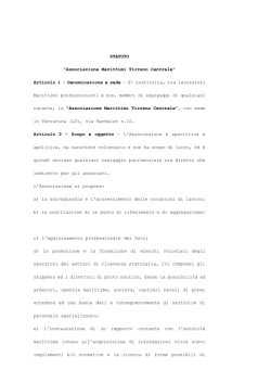 STATUTO "Associazione Marittimi Tirreno Centrale" Articolo 1