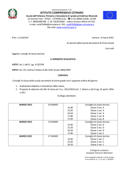 consigli marzo 2015 - Istituto Comprensivo
